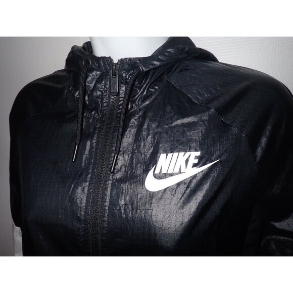 Nike Womens Windrunner Track Jacket Black/White 804947-010 XS Vented Athletic‎ - Picture 5 of 8